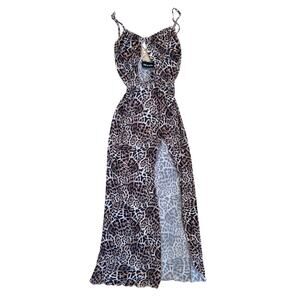 Jagger & Stone - Paris Maxi Dress in Leopard Print Brown & Black